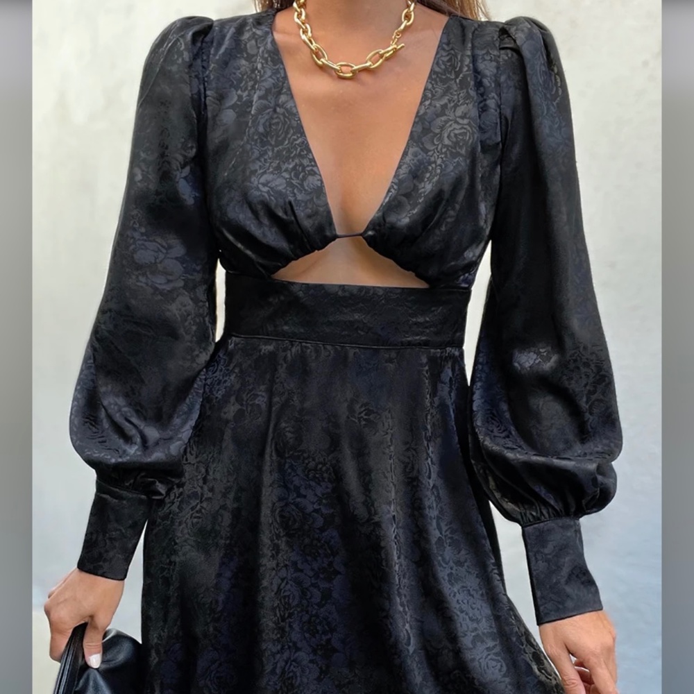 Rosalia Black Mini Dress NWT